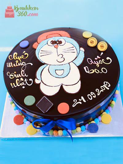 Bánh kem sinh nhật Doremon - Mèo máy bảnh bao