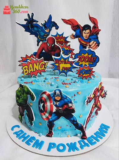 Bánh sinh nhật siêu nhân - Anh hùng tập hợp