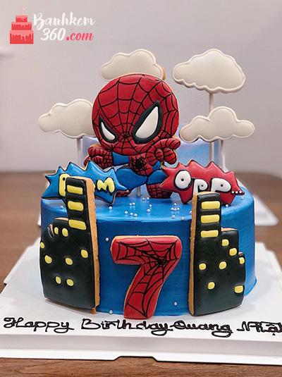 Bánh sinh nhật siêu nhân - Người nhện giải cứu